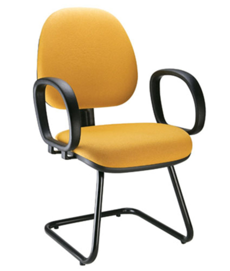 Cadeira Ergonômica para Sala de Reunião Amarela- Design Office Móveis