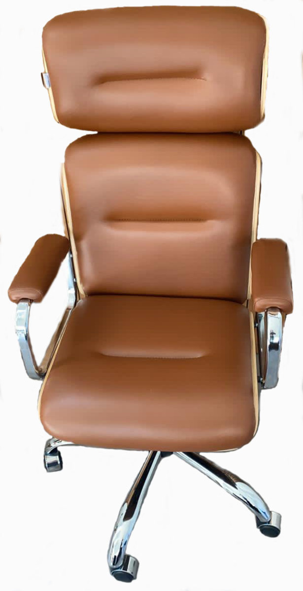 Cadeira Luxuosa para Empresários na Cor Caramelo - Design Office Móveis