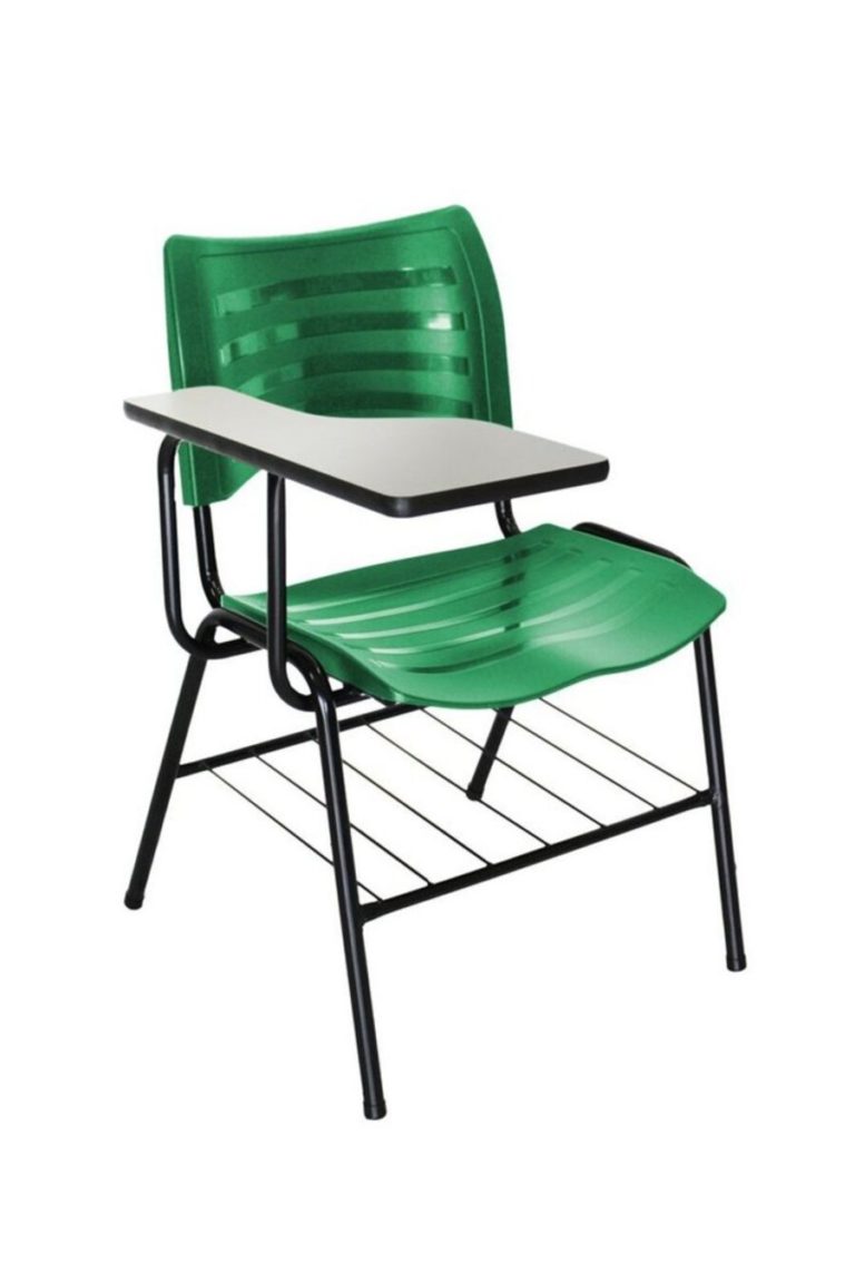 Cadeira ISO de Plástico prancheta para Emissoras de TV na cor Verde – Design Office Móveis