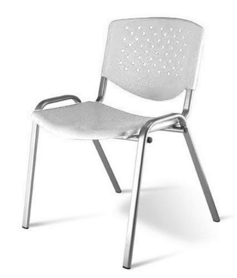 Cadeira de Plástico em Polipropileno ISO para Igrejas na Cor Branco – Design Office Móveis