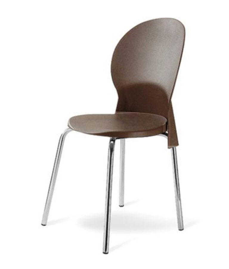 Cadeira de Plástico em Polipropileno para Lanchonetes na cor Marrom – Design Office Móveis