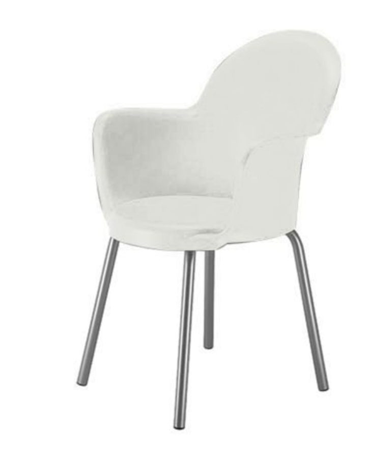 Cadeira de Plástico em Polipropileno para Doceria na cor Branca – Design Office Móveis