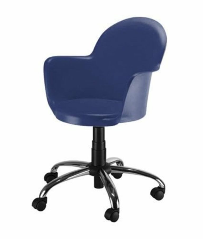 Cadeira de Plástico em Polipropileno Giratória cor Azul – Design Office Móveis