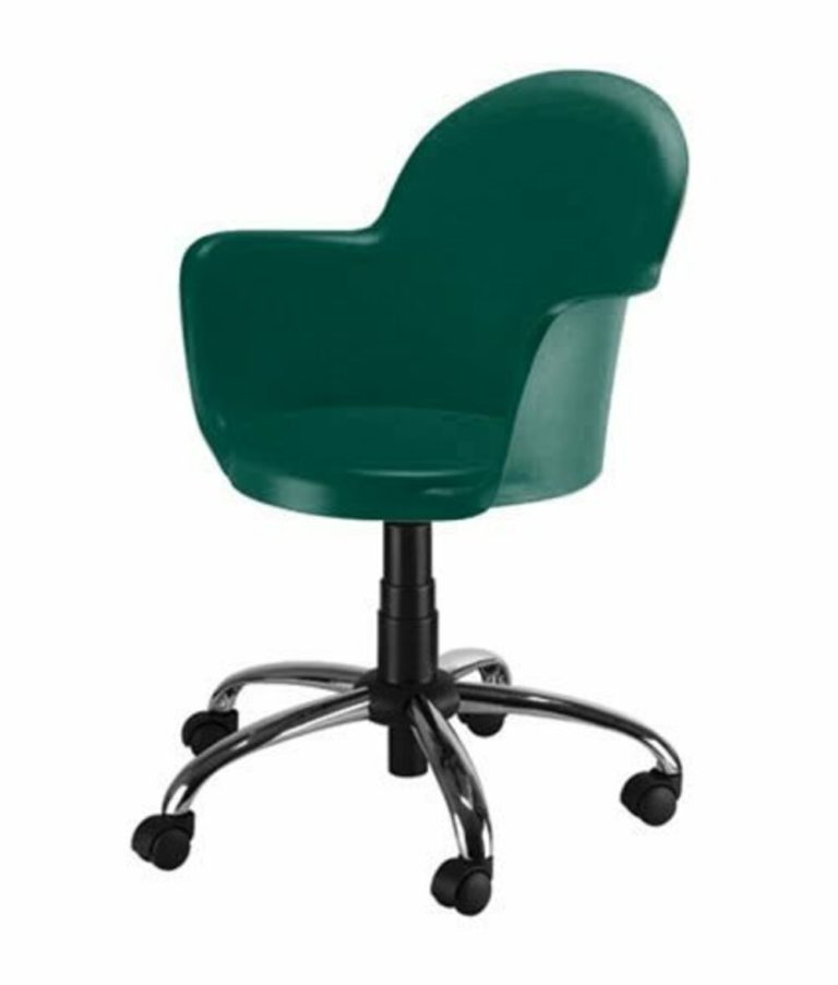Cadeira de Plástico em Polipropileno Giratória na cor Verde – Design Office Móveis