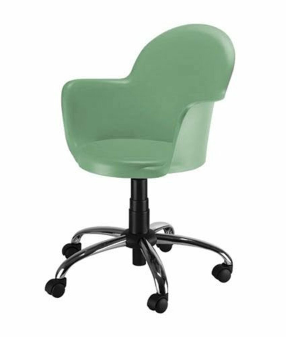 Cadeira de Plástico em Polipropileno Giratória cor Verde – Design Office Móveis