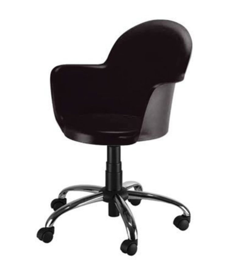 Cadeira de Plástico em Polipropileno Giratória cor Preto – Design Office Móveis