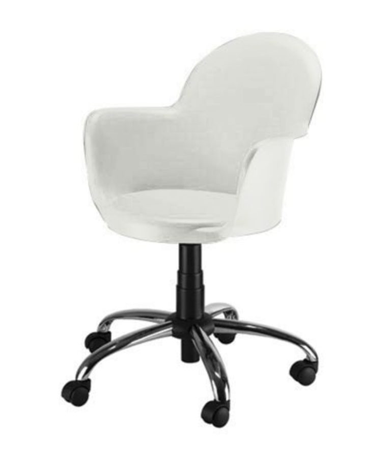 Cadeira de Plástico em Polipropileno Giratória cor Branca – Design Office Móveis
