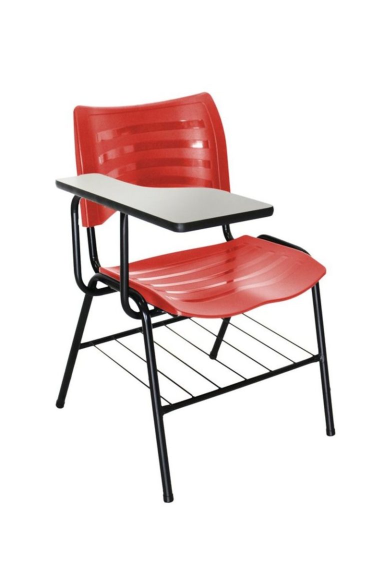Cadeira ISO de Plástico prancheta para Escolas Particulares Vermelha – Design Office Móveis