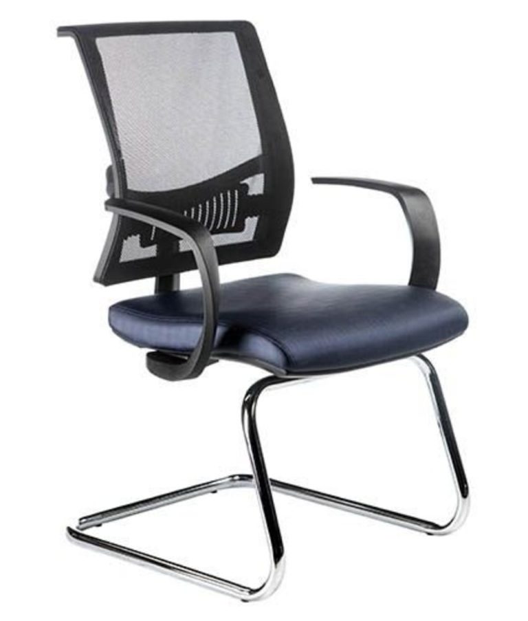Cadeira para salas de reunião de escritório com encosto em tela mesh – Design Office Móveis