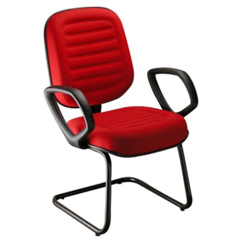 Cadeira Interlocutor para Escritório Vermelha – Design Office Móveis